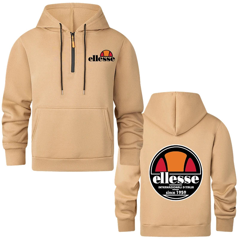 Men Sweatshirts Spring Autumn Pullover Half Zipper Pullover for Male Hoody Outdoor Sweatshit Solid Color Stand Collar S-3XL