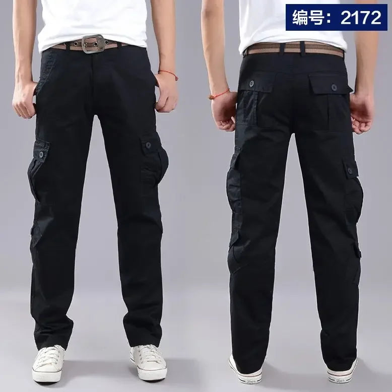 Trousers Man Straight Cargo Pants for Men Baggy Casual Aesthetic New In Street Loose Emo Y2k Vintage Designer High Quality Cheap