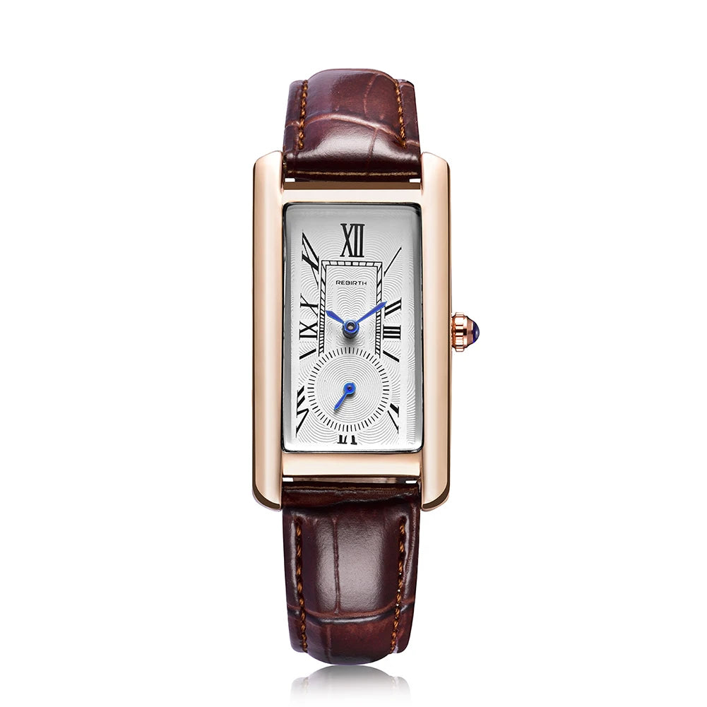 Women's Watch Men Casual Watch Independent Small Seconds Dial Wrist Watch with Leather Strap Elegant Man Watch Luxury Watch