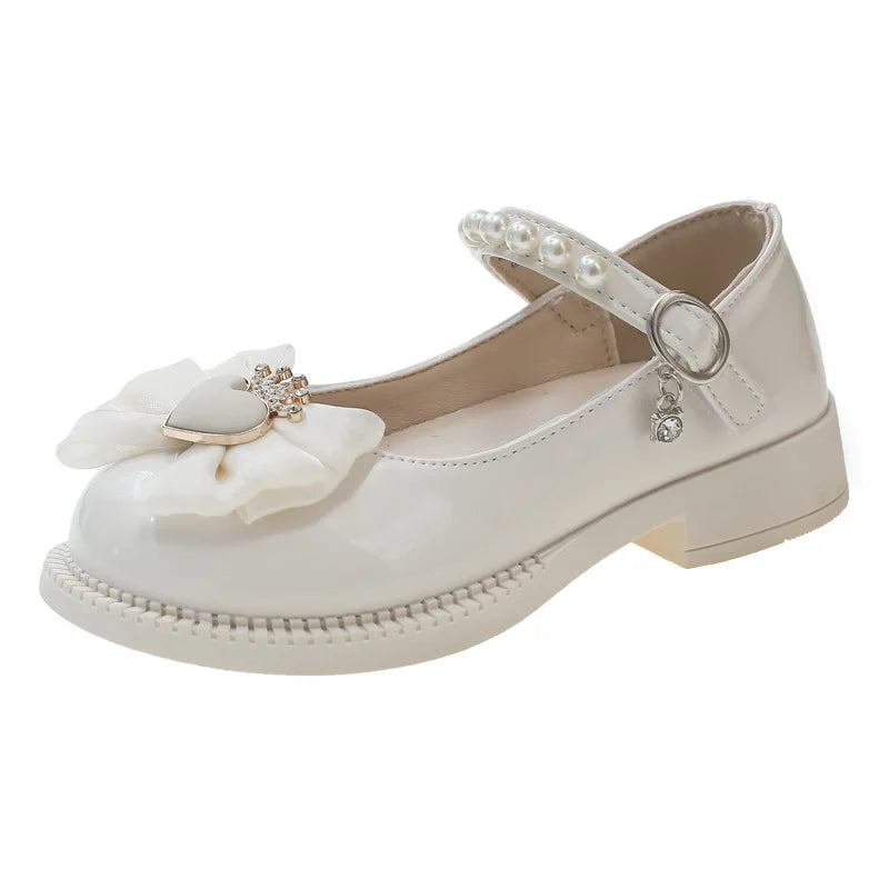 Fashion Girls' Shoes Soft Soled Princess Shoe Anti Slip Child Leather Shoes Simple Girls Leather Shoe