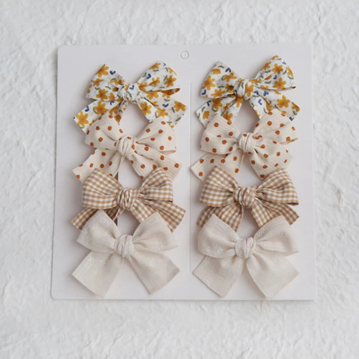 Elegant Bows hair clip, Lovely Children's Headwear, Cute Baby Hair Accessories, Trendy Full Coverage Fabric Hairpin for Girls