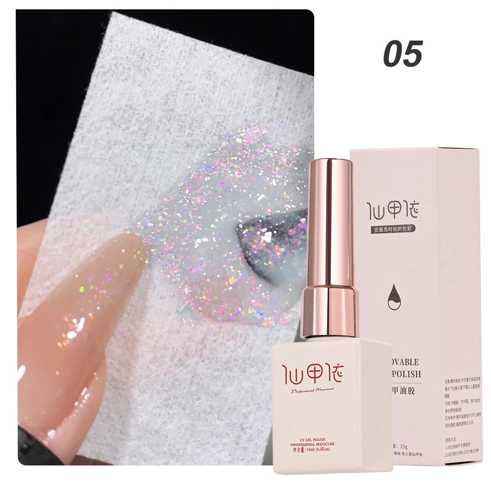 6ml Cat Eye Gel Nail Polish Shiny Magnetic Gel Semi Permanent Soak Off UV Gel Glitter Manicure Crystal Starry Nail Gel Varnish *