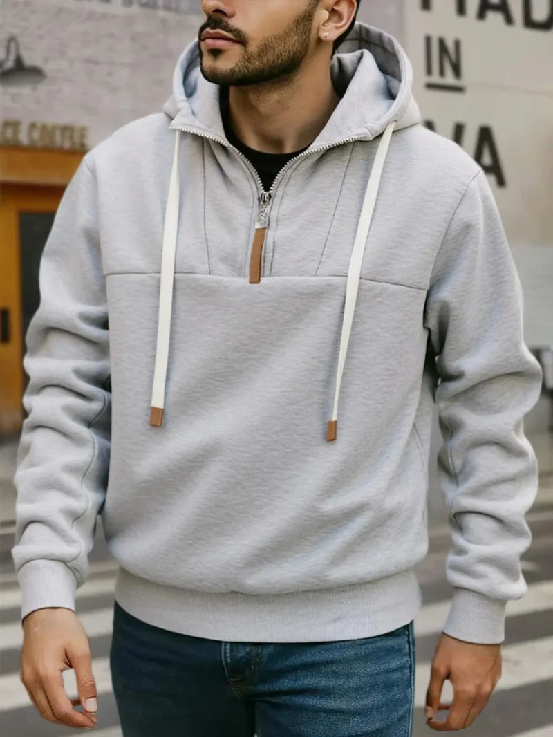 Men's Hoodie Zipper Warm Sweatshirts Fashion Men Casual Jacket Autumn Winter Outdoor Hoodie Pullover Male Sportswear Streetwear