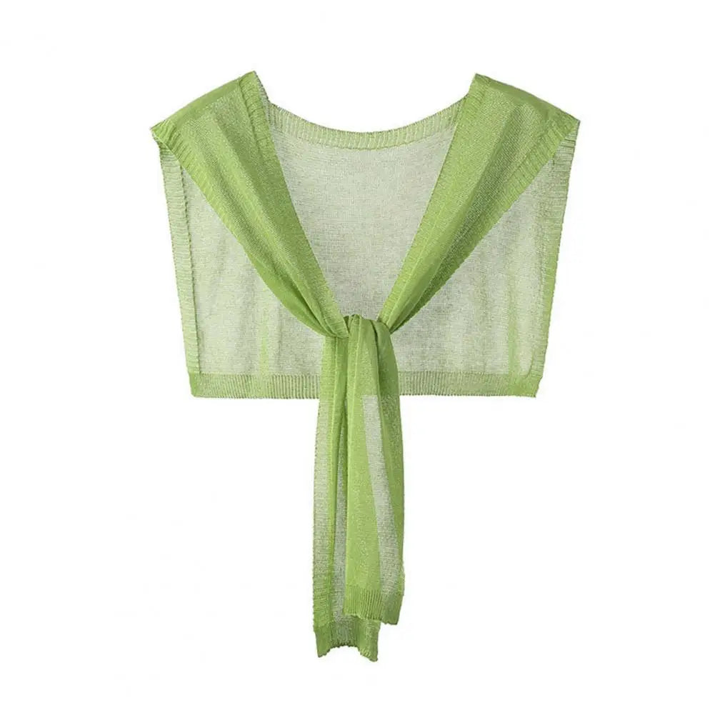 Temperament Skin-Touching Versatile Summer Lady Knitted Thin Shoulder Shawl Fake Lapel Costume Accessories