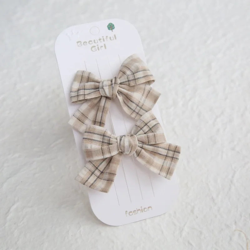 Elegant Bows hair clip, Lovely Children's Headwear, Cute Baby Hair Accessories, Trendy Full Coverage Fabric Hairpin for Girls