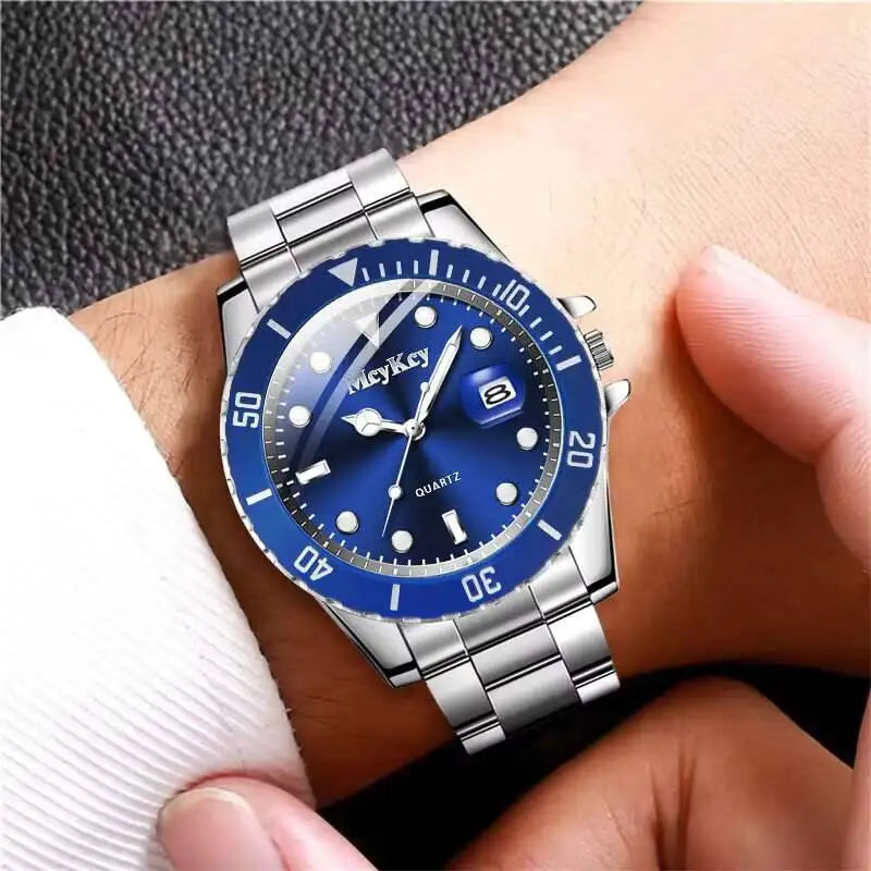 Fashion Men Calendar Quartz Watch Luxury Large Dial Man's Business Watches Reloj Hombre