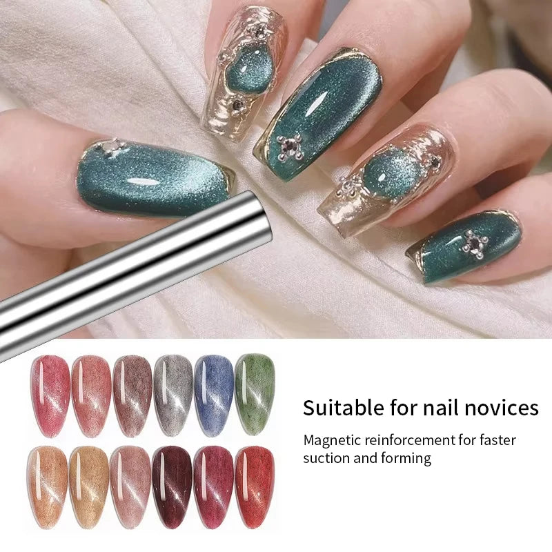 1PC Cat Eye Nail Magnetic Stick Cylindrical Magnet for Cat Eye UV Gel Polish Snowlight Glitter Effect Tools Manicure Design Tool