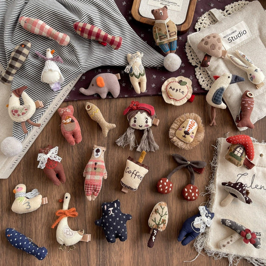 Cartoon Hair Clips for Girls Handmade Hairpins Baby Side Clip Cute Newborn Hair Accessories Kids Hair Holder Photography Props