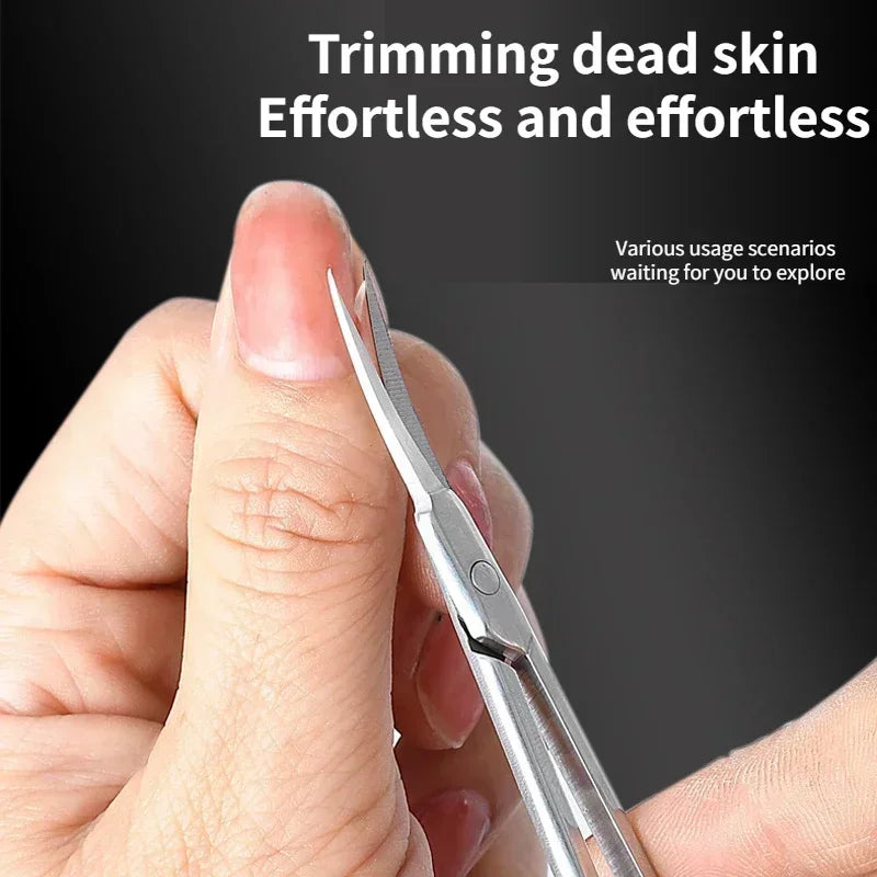 1Pcs Professional Cuticle Scissors Nipper Trimmer Stainless Steel Cuticle Clipper Cutter Manicure Nail Tools Nose Hair Clipper