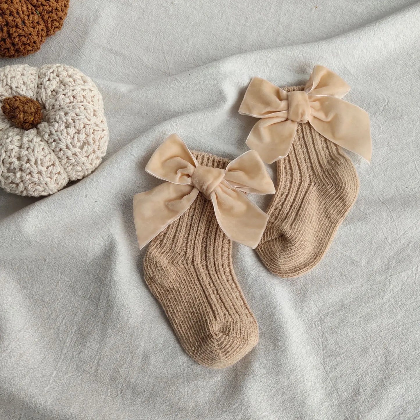 Winter Baby Infant Socks Thick Knitted Girls Ankle Socks Big Bows Warm Cotton Children Socks Toddlers Boot Socks 0-5Years