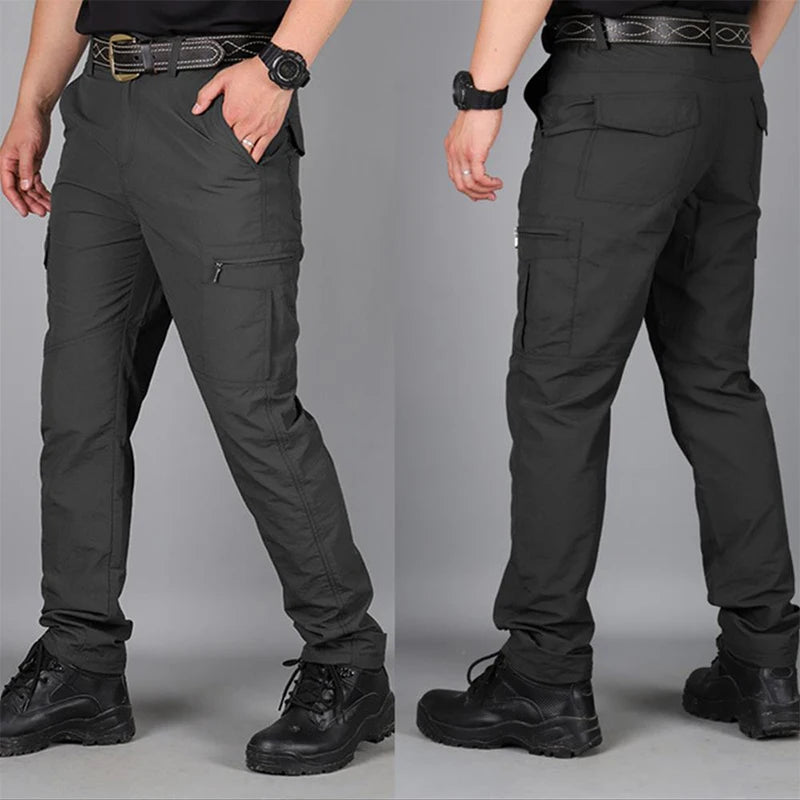 Quick Dry Casual Pants Men Summer Outdoors Style Trousers Men's Tactical Cargo Pants Male lightweight Waterproof Trousers