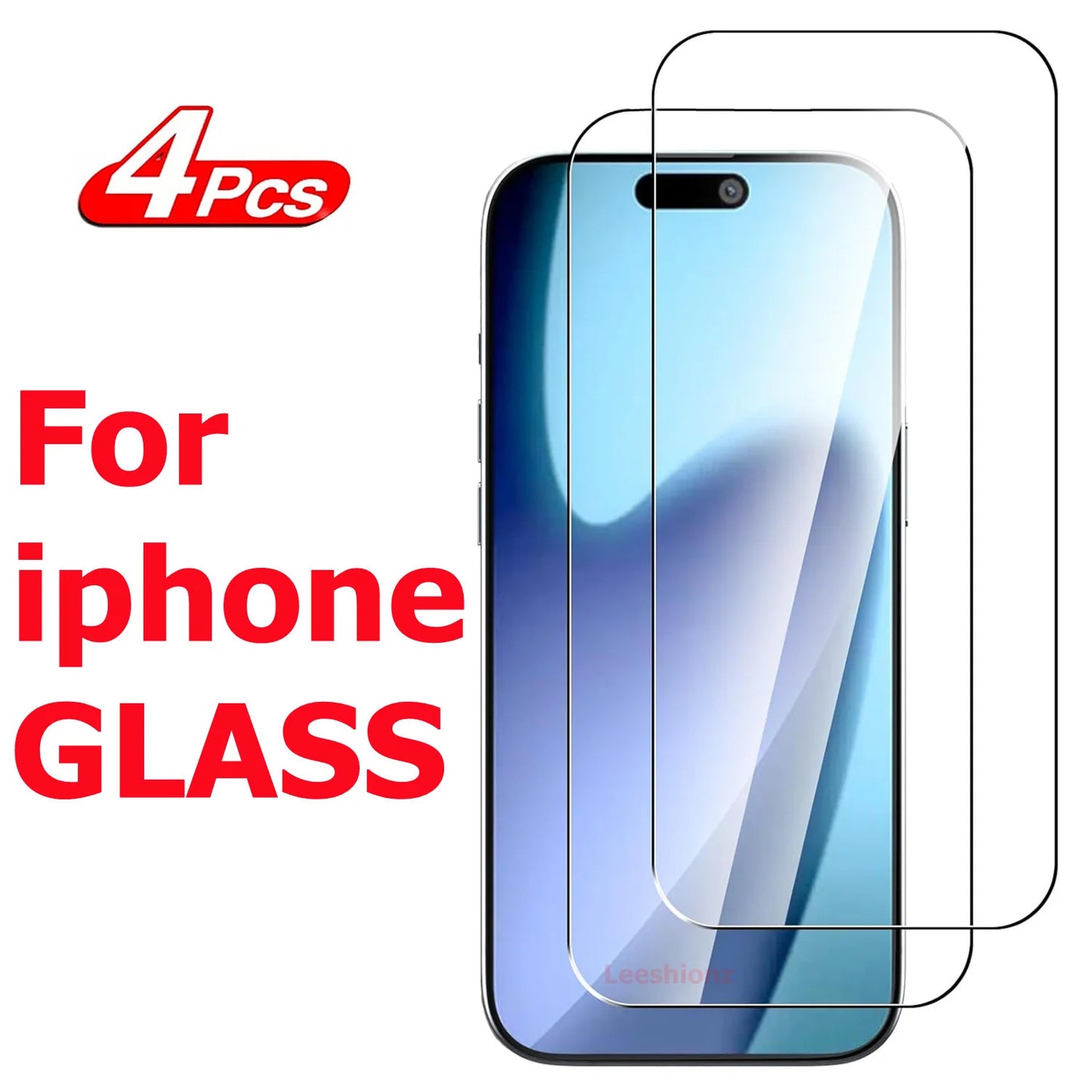 4pcs Protective Glass On For iPhone 17 16 15 14 13 12 11 Pro XR X XS Max Screen Protector For iPhone 17Air SE 12 13 Mini Glass