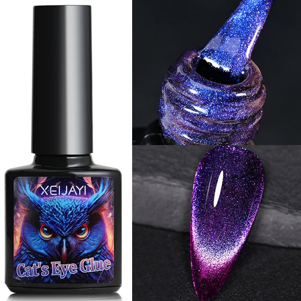 6ml Cat Eye Gel Nail Polish Shiny Magnetic Gel Semi Permanent Soak Off UV Gel Glitter Manicure Crystal Starry Nail Gel Varnish *