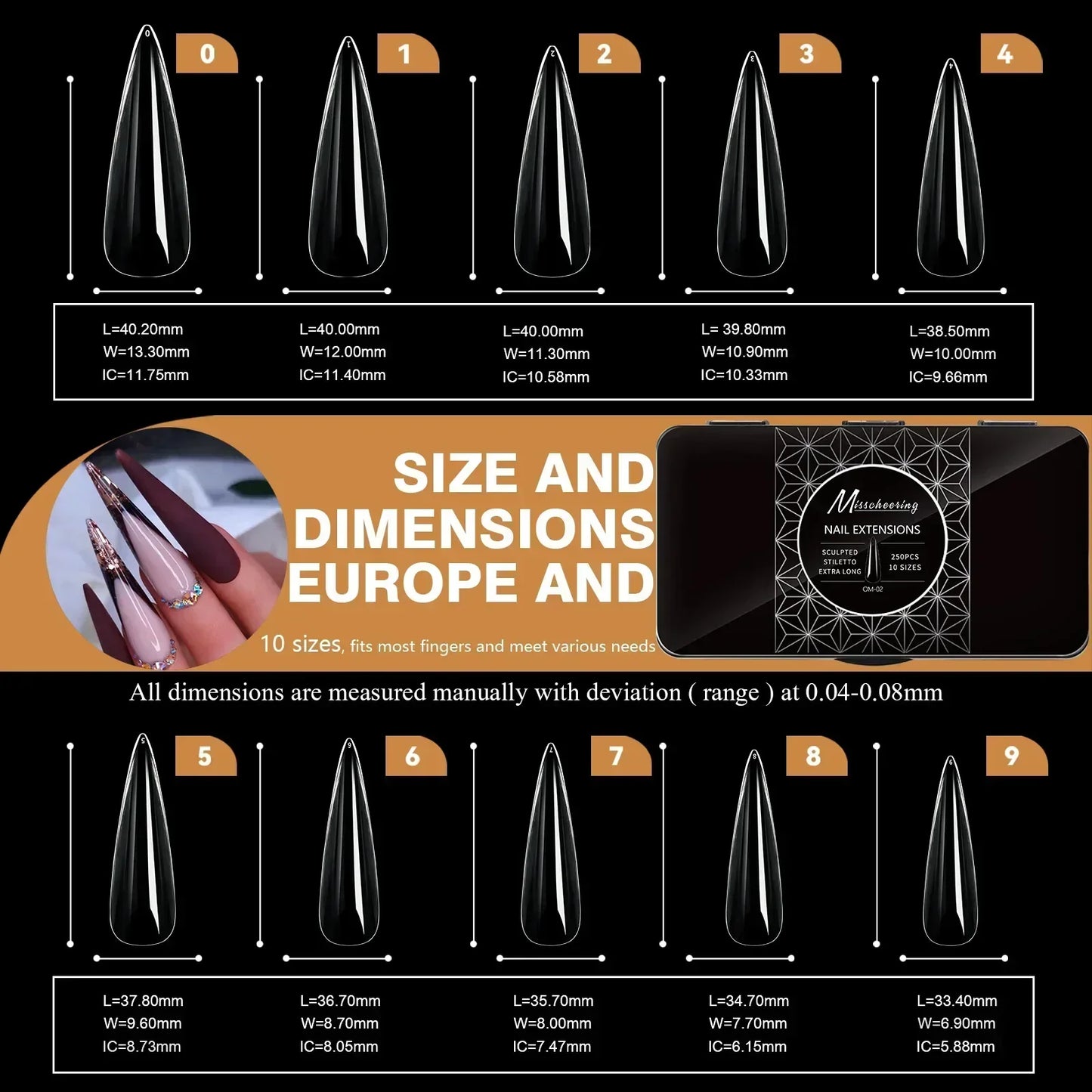 250/500/600pcs Soft Gel False Tips Natural Sculpted Ballet Coffin Almond Fake Nails Full Cover Press On Nails DIY Nail Supplies