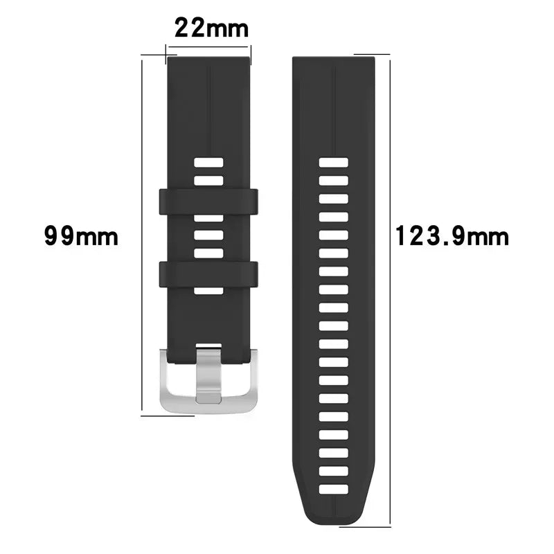 22mm Watch Strap For Garmin Descent G1/Forerunner 745 945 935/approach S62 Smartwatch Sport Silicone Wrist Band Bracelet