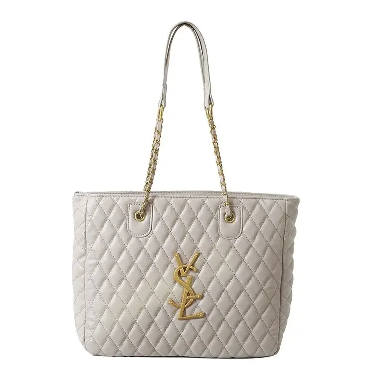 Trendy 2025 Women's Chain Rhombus Bag - High - End Fragrant Tote with Large Capacity for Daily & Diapers