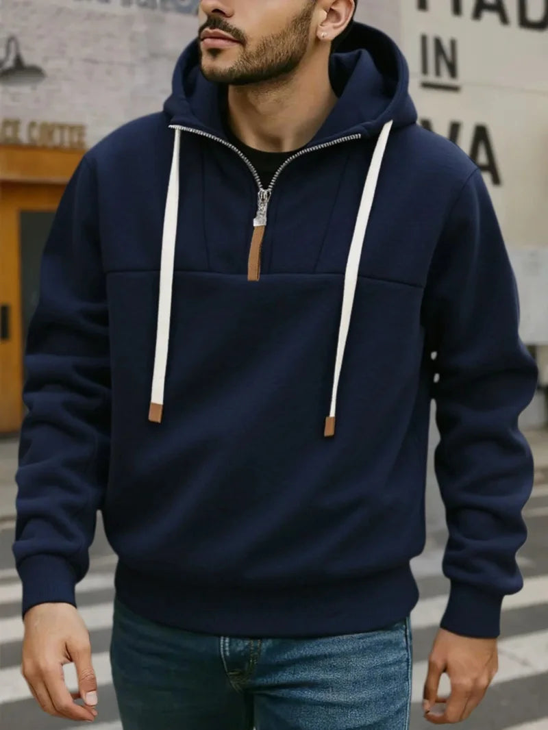 Men's Hoodie Zipper Warm Sweatshirts Fashion Men Casual Jacket Autumn Winter Outdoor Hoodie Pullover Male Sportswear Streetwear