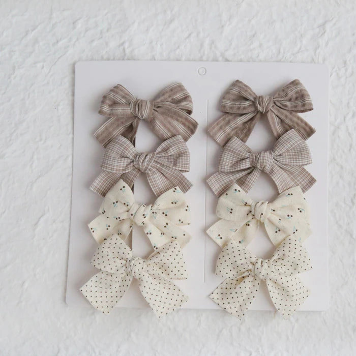 Elegant Bows hair clip, Lovely Children's Headwear, Cute Baby Hair Accessories, Trendy Full Coverage Fabric Hairpin for Girls