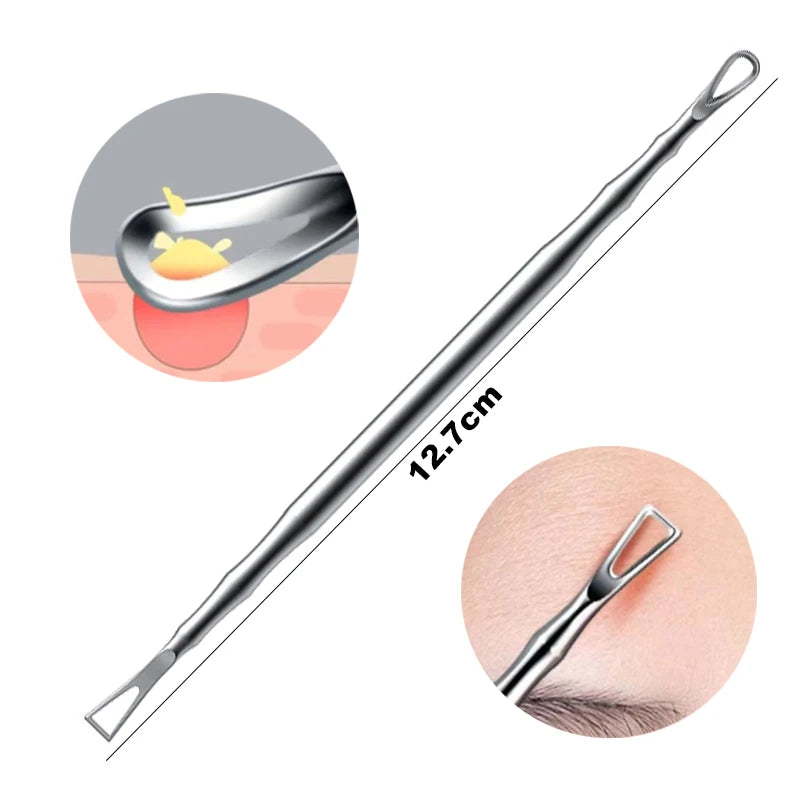 1/2/3pcs German Ultra-fine Cell Pimples Blackhead Whitehead Clip Beauty Face Salon Special Remove Acne Fat Particles Needle Tool
