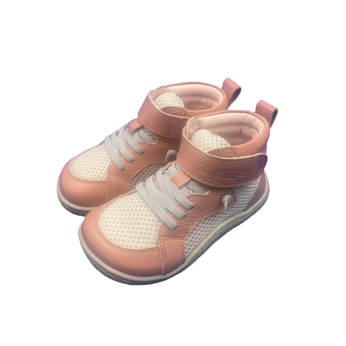 Tipsietoes Autumn Spring Genuine Leather Boots For Girls Boys Kids Barefoot Sneaker Leather Linning Light Weight Elastic Strape