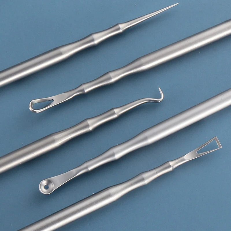 1/2/3pcs German Ultra-fine Cell Pimples Blackhead Whitehead Clip Beauty Face Salon Special Remove Acne Fat Particles Needle Tool