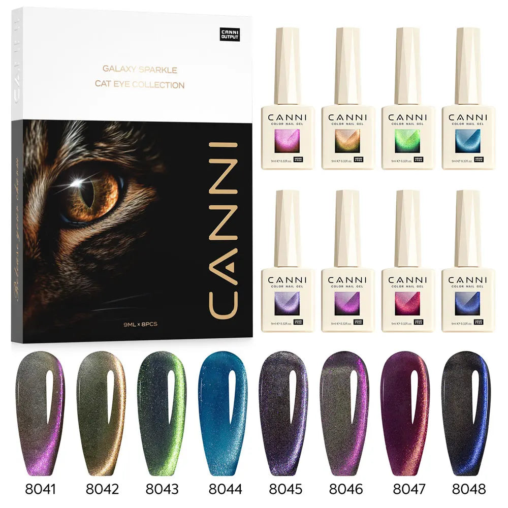 CANNI Hema Free Nail Gel Polish Thanks Giving Gift Christmas Red Color Collection Semi Permanent 9ml French Nail Gorgeous Color
