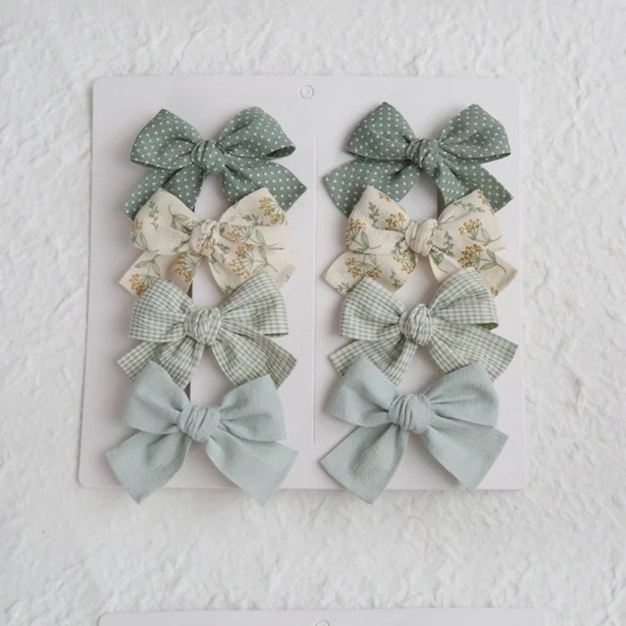 Elegant Bows hair clip, Lovely Children's Headwear, Cute Baby Hair Accessories, Trendy Full Coverage Fabric Hairpin for Girls