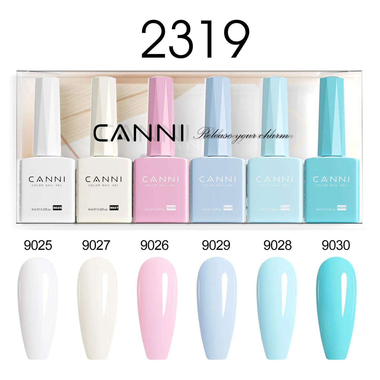CANNI Hema Free Nail Gel Polish Thanks Giving Gift Christmas Red Color Collection Semi Permanent 9ml French Nail Gorgeous Color