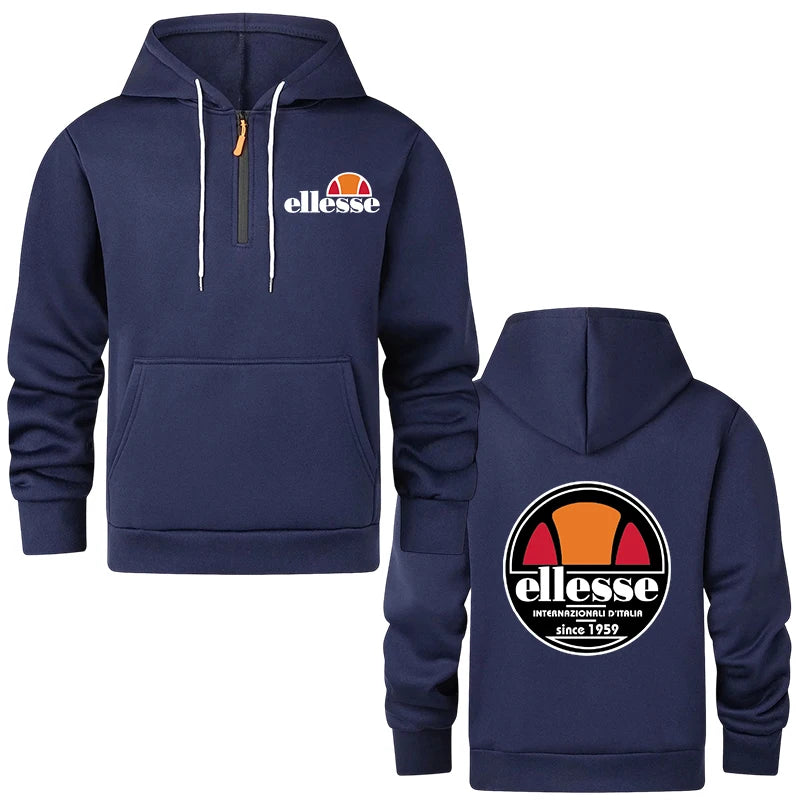 Men Sweatshirts Spring Autumn Pullover Half Zipper Pullover for Male Hoody Outdoor Sweatshit Solid Color Stand Collar S-3XL