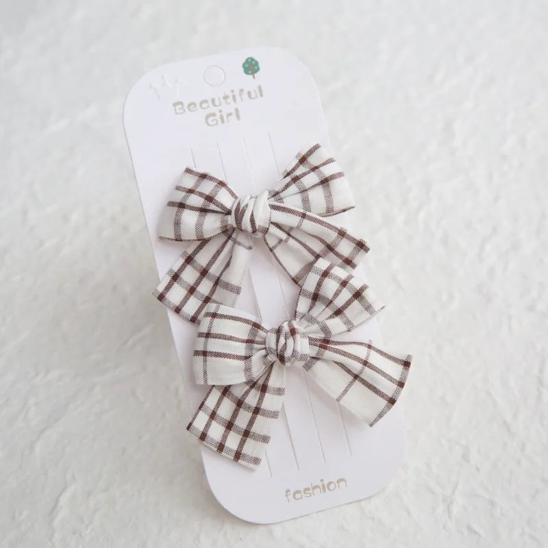 Elegant Bows hair clip, Lovely Children's Headwear, Cute Baby Hair Accessories, Trendy Full Coverage Fabric Hairpin for Girls