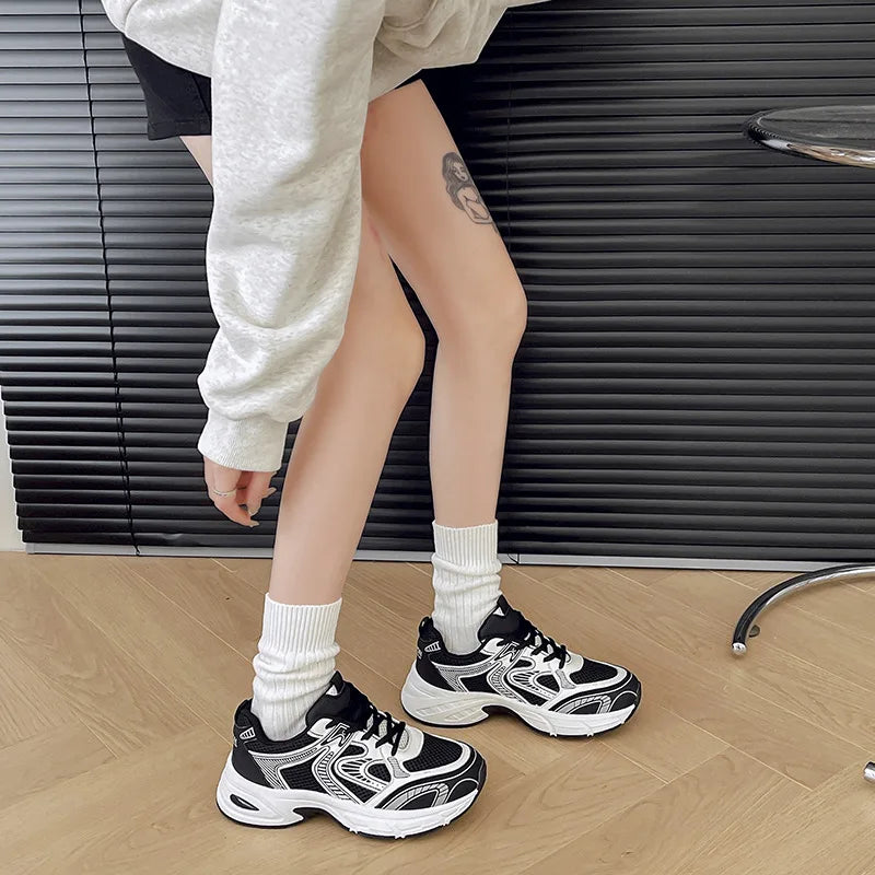 luxury designer mesh Women Platform Sneakers Breathable Student Board Shoes tenis de mujer trainers ladies Running shoes basket