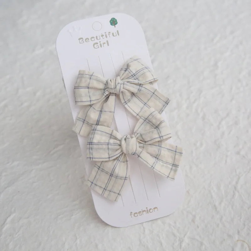 Elegant Bows hair clip, Lovely Children's Headwear, Cute Baby Hair Accessories, Trendy Full Coverage Fabric Hairpin for Girls