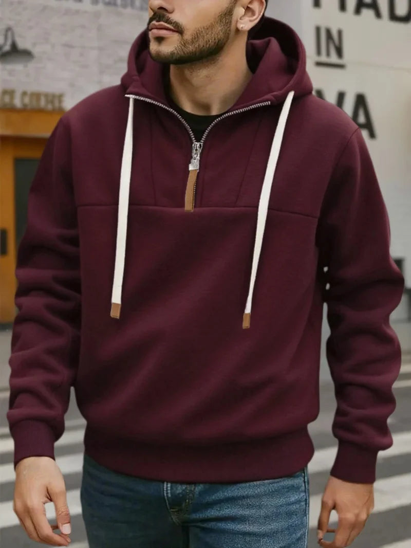 Men's Hoodie Zipper Warm Sweatshirts Fashion Men Casual Jacket Autumn Winter Outdoor Hoodie Pullover Male Sportswear Streetwear