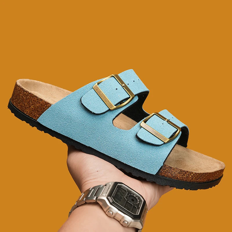 Man's Leather Sandal for Men Beach Sandals Men 2025 Designer Men's Shoes Men's Comfortable Slipper Original Brands Shoes Summer