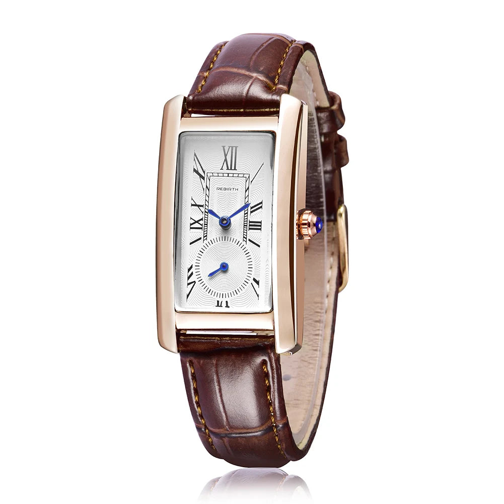 Women's Watch Men Casual Watch Independent Small Seconds Dial Wrist Watch with Leather Strap Elegant Man Watch Luxury Watch