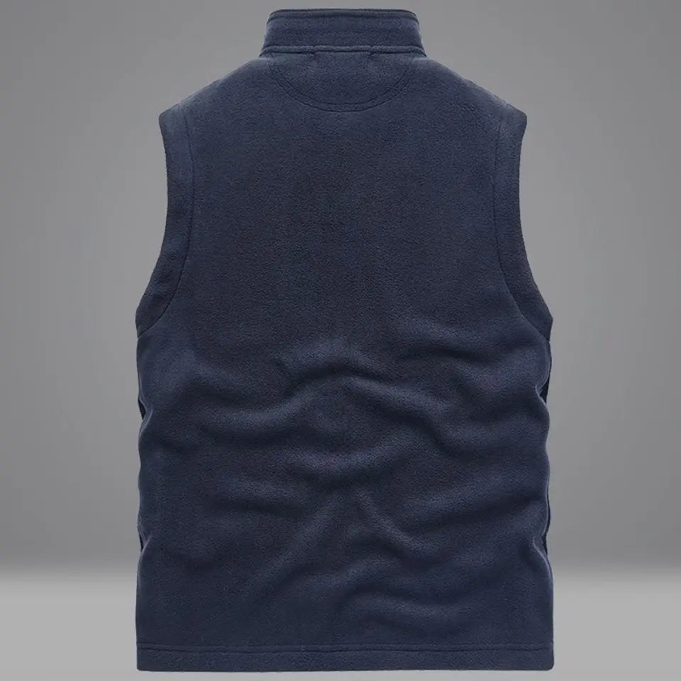 Two-sided Thicken Fleece Men Casual Coat Vest Autumn Winter Streetwear Fashion Male Solid Zipper Casual Warm Sleeveless Jackets