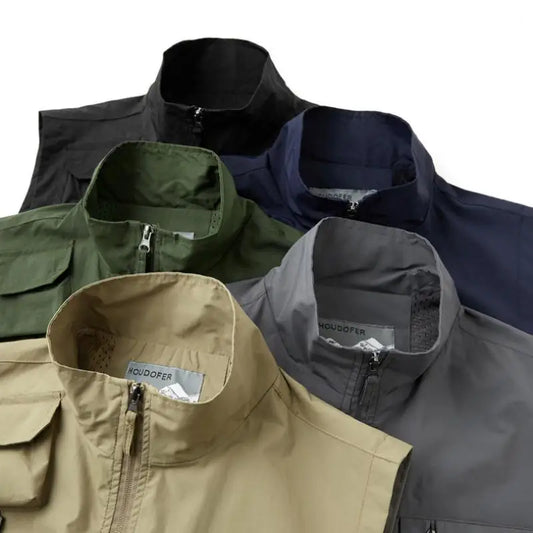 7xl Plus Size Multi-Pocket Vest Men Outdoor Sporting Fishing Vest Photography Work Clothes 6xl 5xl 4xl Casual Cargo Vest Jacket