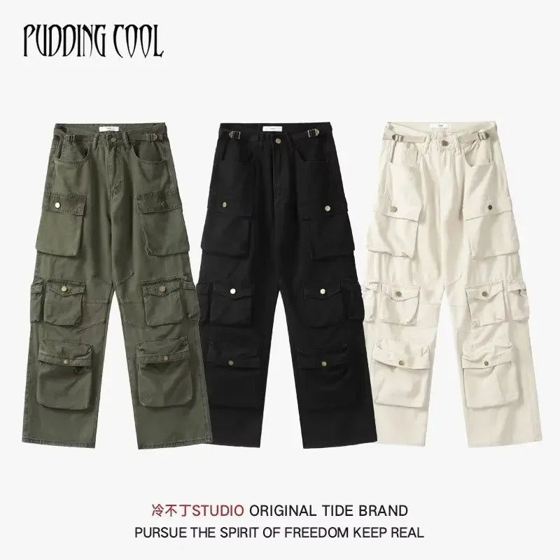 2024 New Y2K Cargo Pants for Women - Baggy Wide Leg Tactical Work Pants, High Waist Straight Fit Casual Streetwear Trousers Hot
