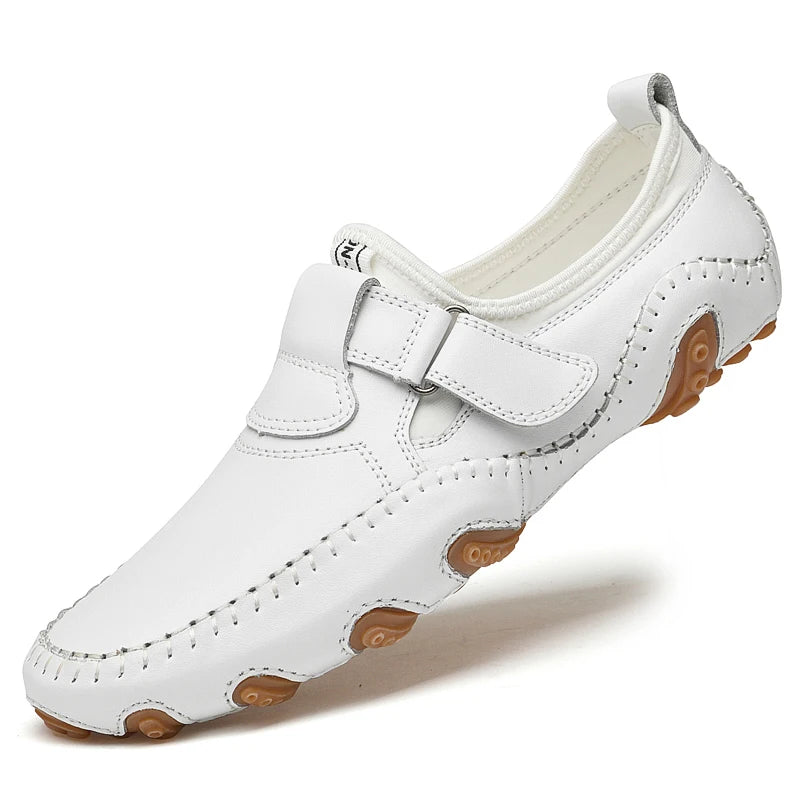 Handmade Men's Spring Comfortable Soft Bottom Lightweight Bean Shoes Fashionable New Men's Breathable Anti Slip Driving Shoes