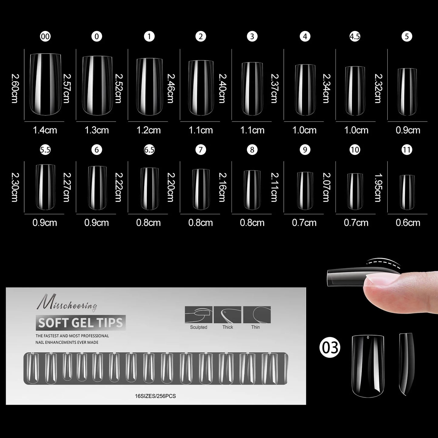 256pcs Soft Gel Nail Tips Medium Short Almond Coffin Full Cover Matte Extension Tools Acrylic Press on Nail DIY Manicure Decor