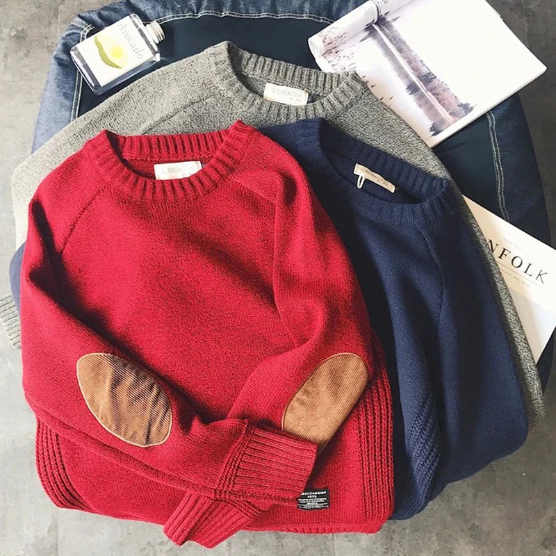 Sweaters Male 2023 Winter New Style Thick Warm Sweater Men Youth O-neck Sweaters Autumn Men's Wool Pullovers Size Plush M-5XL