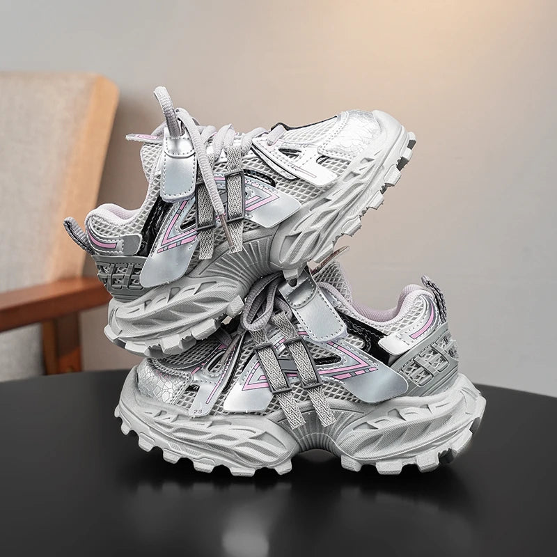 Children Casual Shoes for Girls Boys 2025 Autumn New Fashion Korean Style Soft Bottom Anti-slippery Versatile Running Sneakers