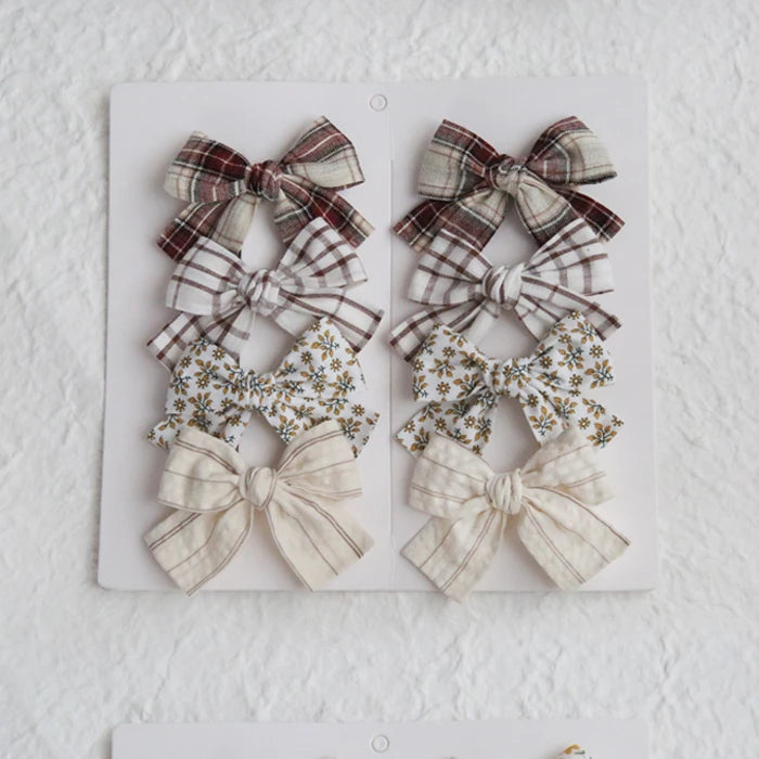 Elegant Bows hair clip, Lovely Children's Headwear, Cute Baby Hair Accessories, Trendy Full Coverage Fabric Hairpin for Girls