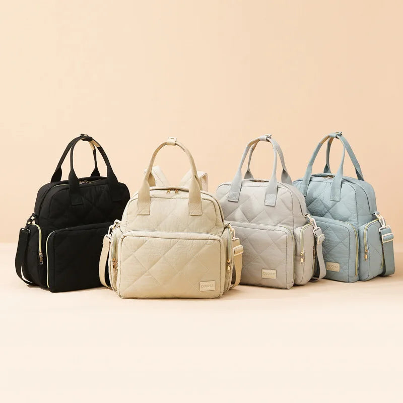 Personalized Mom Bag Backpack Solid Color Mother Insulation Bottle Handbag Baby Diapers Organizer Maternity Bags