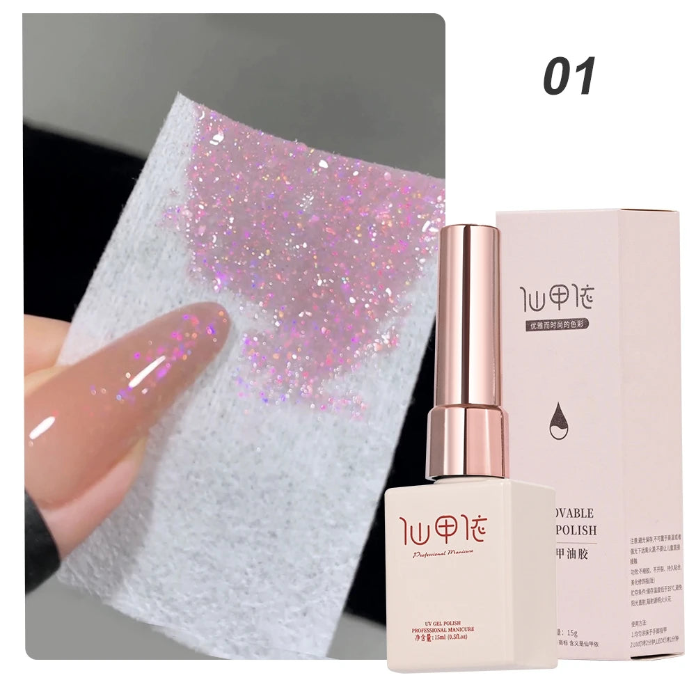 6ml Cat Eye Gel Nail Polish Shiny Magnetic Gel Semi Permanent Soak Off UV Gel Glitter Manicure Crystal Starry Nail Gel Varnish *