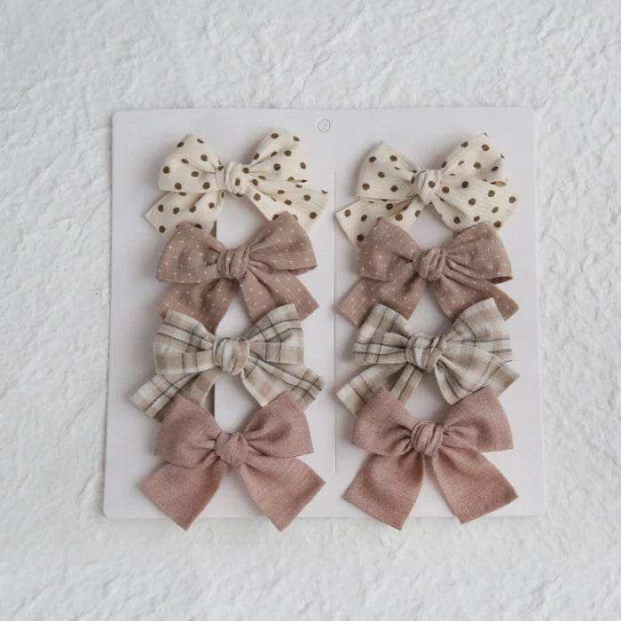 Elegant Bows hair clip, Lovely Children's Headwear, Cute Baby Hair Accessories, Trendy Full Coverage Fabric Hairpin for Girls