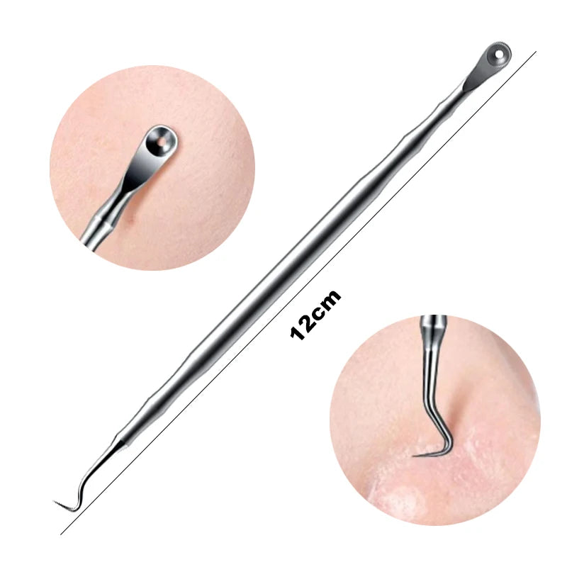 1/2/3pcs German Ultra-fine Cell Pimples Blackhead Whitehead Clip Beauty Face Salon Special Remove Acne Fat Particles Needle Tool