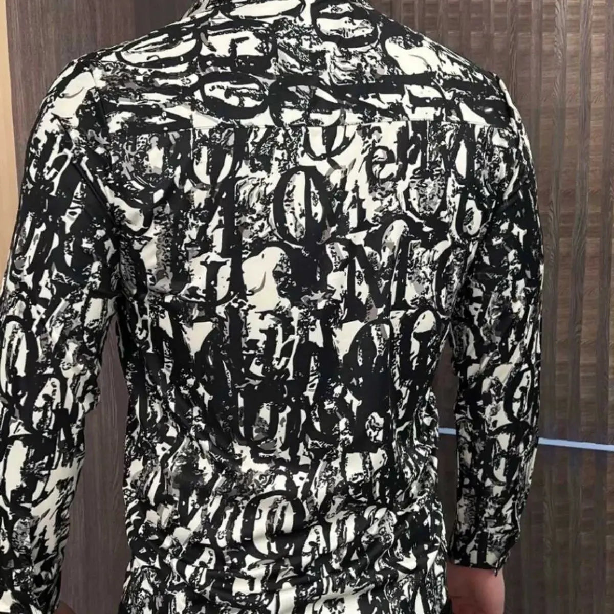 Trendy Casual Print Long Sleeve Shirt Stylish MenS Shirt
