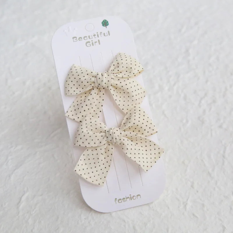 Elegant Bows hair clip, Lovely Children's Headwear, Cute Baby Hair Accessories, Trendy Full Coverage Fabric Hairpin for Girls