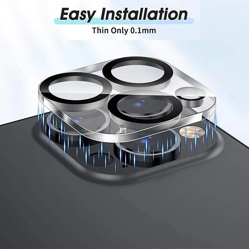 3PCS Camera Lens Protector Glass for iPhone 17/16/15/14 Pro Max – Scratch Resistant, HD Clear